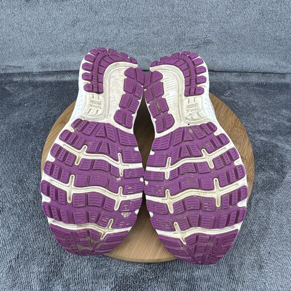 Brooks Ghost 12 Running Shoes Womens Size 10 White Gray Purple Cushion - Picture 8 of 11